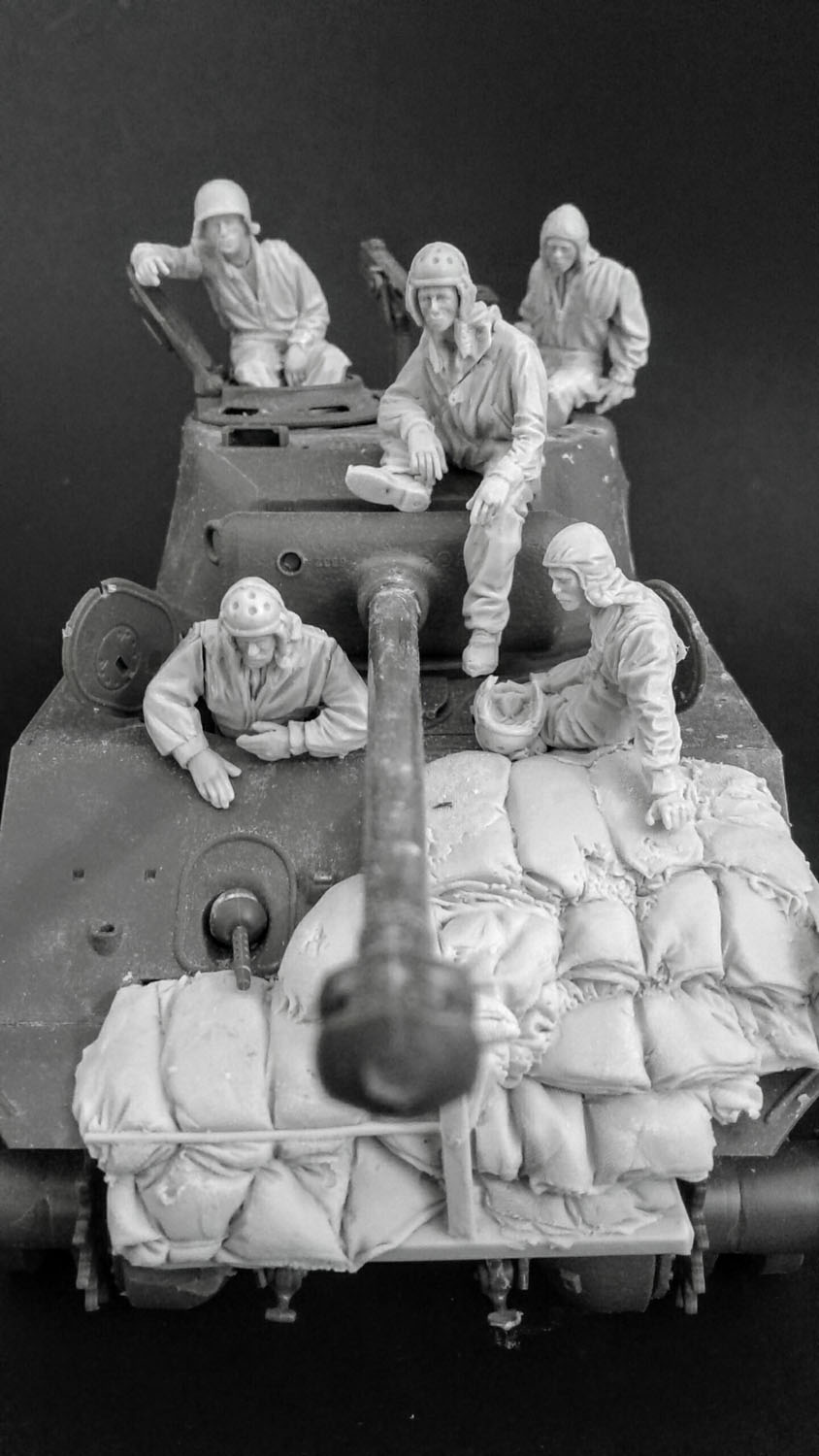 1/35 二战美国谢尔曼中型坦克乘员组