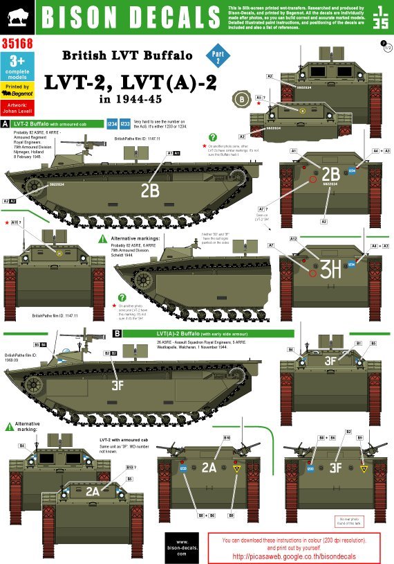 1/35 二战英国 LVT-2, LVT(A)-2 短吻鳄两栖装甲车