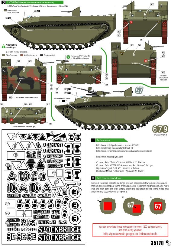 1/35 二战英国 LVT-4 水牛两栖装甲车 "德国战线 1944-1945"