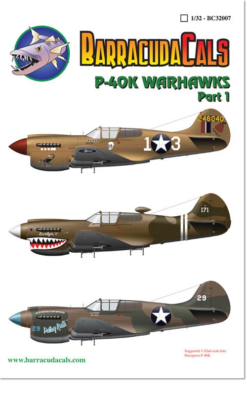 1/32 P-40K 战鹰战斗机(1)