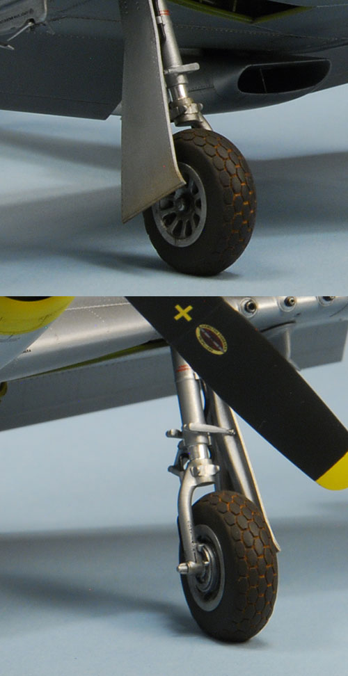 1/32 P-51 野马战斗机机轮改造件(八角纹轮胎)