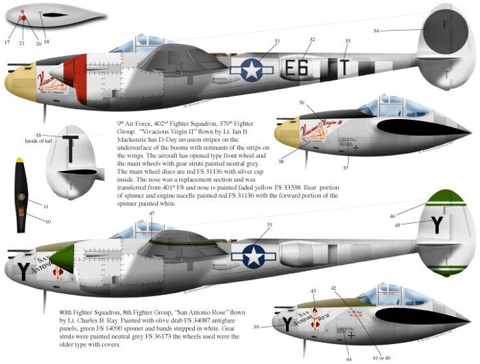 1/32 P-38 闪电战斗机"坏女人"(1)
