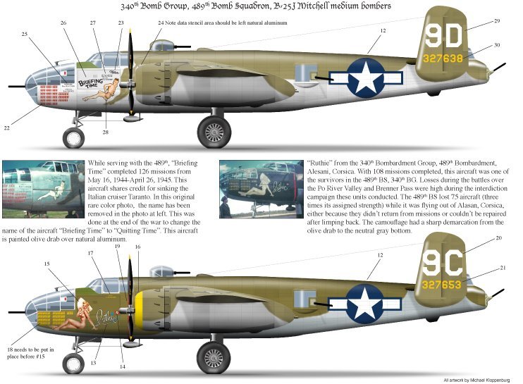 1/48 B-25J 米切尔中型轰炸机"第340轰炸航空团"(1)