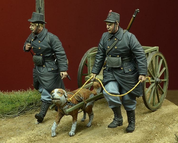 1/35 一战比利时步兵组与狗拉车"1914-15年"