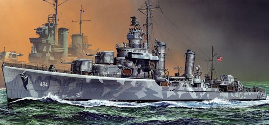 1/350 二战美国 DD-484 布坎南号驱逐舰1942年