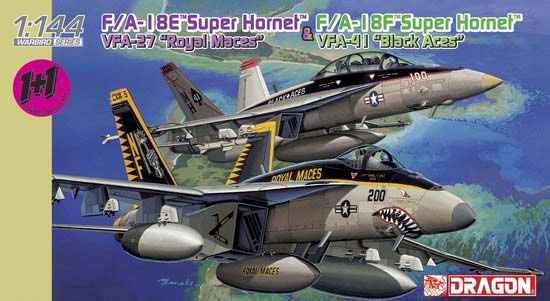 1/144 现代美国 F/A-18E/F 超级大黄蜂战斗机 "VFA-27,VFA-41"