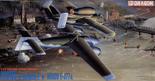 1/72 二战德国 Mistel 5 (He162A-2 + Arado E-377a) 双子轰炸机