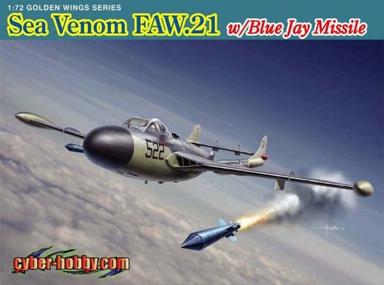 1/72 现代英国海毒液战斗机FAW.21"配蓝鸟导弹"