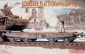 1/35 二战德国铁路重型坦克运输平板车