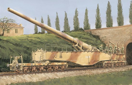 1/35 二战德国列奥波德铁路列车炮(28cm K5(E))