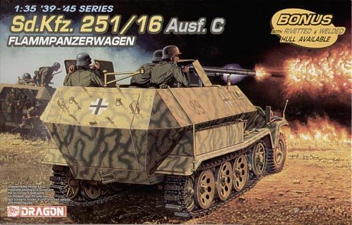 1/35 二战德国 Sd.Kfz.251/16 Ausf.C 半履带喷火装甲车
