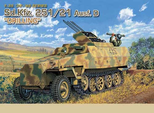 1/35 二战德国 Sd.Kfz.251/21 Ausf.D 半履带防空装甲车