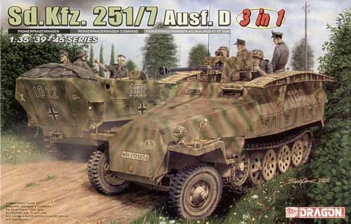 1/35 二战德国 Sd.Kfz.251/7 Ausf.D 半履带装甲车