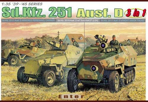 1/35 二战德国 Sd.Kfz.251 Ausf.D 半履带装甲支援车