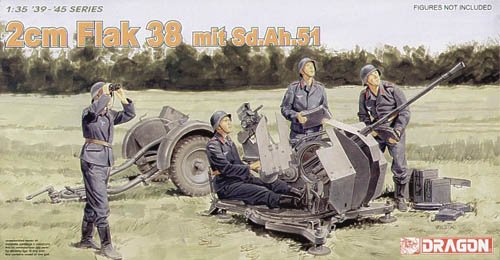 1/35 二战德国 2cm Flak 38 防空炮 + Sd.Ah.51 拖车