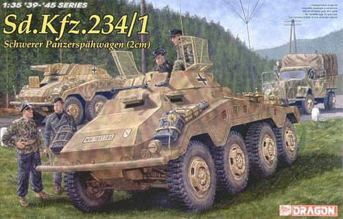 1/35 二战德国 Sd.kfz.234/1 八轮重型装甲侦察车