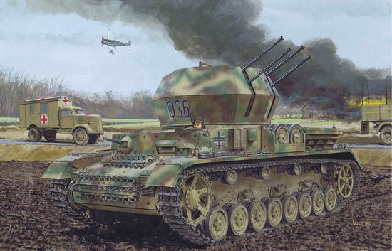 1/35 二战德国四号旋风自行防空坦克初期生产型