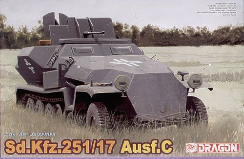 1/35 二战德国 Sd.Kfz.251/17 Ausf.C 半履带防空装甲车