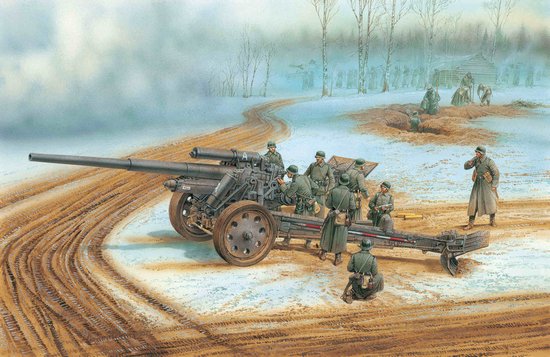 1/35 二战德国 s.10cm Kanone 18 野战加农炮