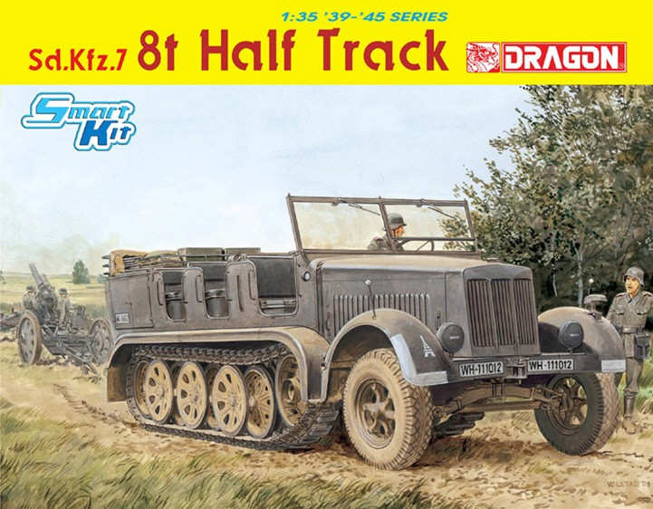 1/35 二战德国 Sd.Kfz.7 8吨半履带牵引车极初期生产型