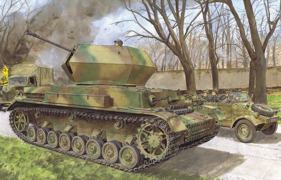 1/35 二战德国四号东风防空坦克(3.7cm Flak 43)