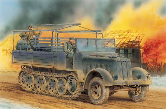 1/35 二战德国 Sd.Kfz.7 8吨半履带装甲车后期生产型