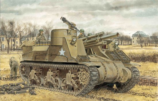 1/35 二战美国 M7 牧师自行榴弹炮中期生产型