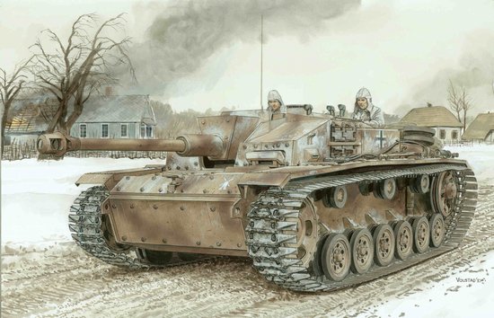 1/35 二战德国三号突击炮F/8型后期型雪地履带