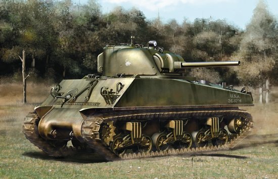1/35 二战美国 M4A3 75(W) 谢尔曼中型坦克"欧洲战区"