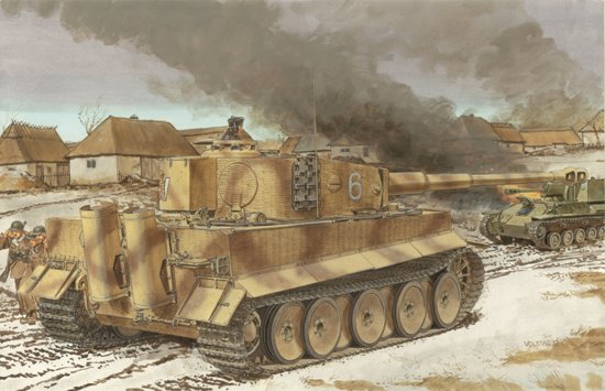 1/35 二战德国虎I重型坦克中期生产型(带防磁纹)