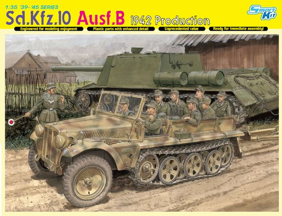 1/35 二战德国 Sd.Kfz.10 1吨半履带装甲车B型1942年生产型