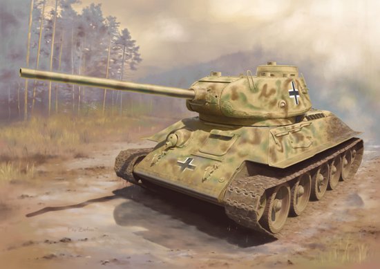 1/35 二战德国 T-34/85 中型坦克缴获型(112工厂,1944年生产型)
