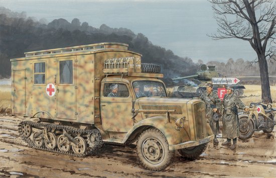 1/35 二战德国 Sd.Kfz.3 骡子半履带救护车