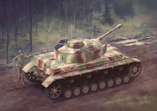 1/35 二战德国四号指挥战车J型Fah92200(带防磁纹)
