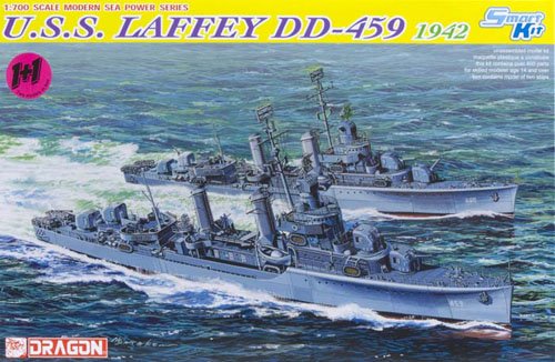 1/700 二战美国 DD-459 拉菲号驱逐舰(双舰套装)