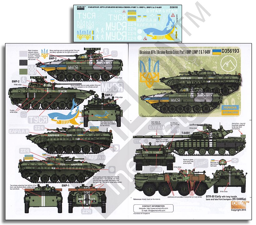 1/35 现代乌克兰装甲部队#1"乌克兰危机, BMP-1, BMP-2, T-64BV"
