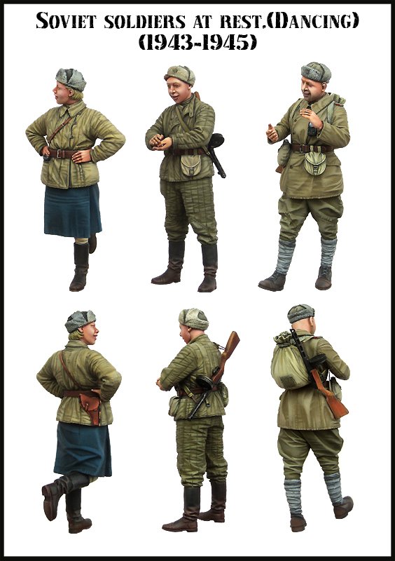 1/35 二战苏联士兵(3),1943-1945年