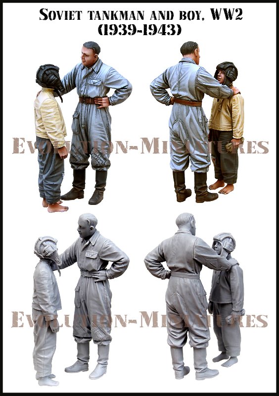 1/35 二战苏联坦克兵与平民儿童1939-43年