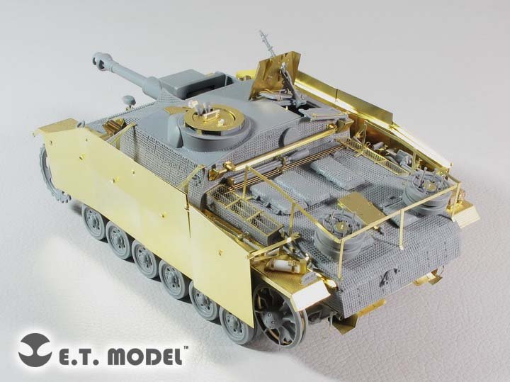 1/35 二战德国三号突击炮G型初期型侧裙装甲板改造蚀刻片(配威龙)