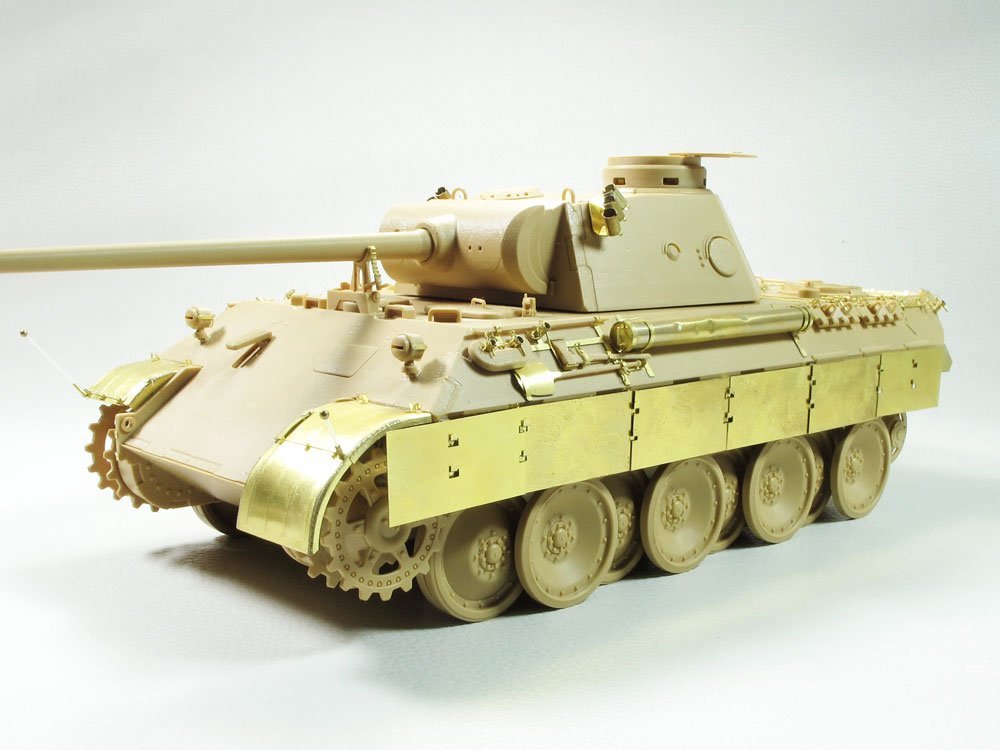 1/35 二战德国豹式中型坦克D型挡泥板与侧裙板改造蚀刻片(配田宫)