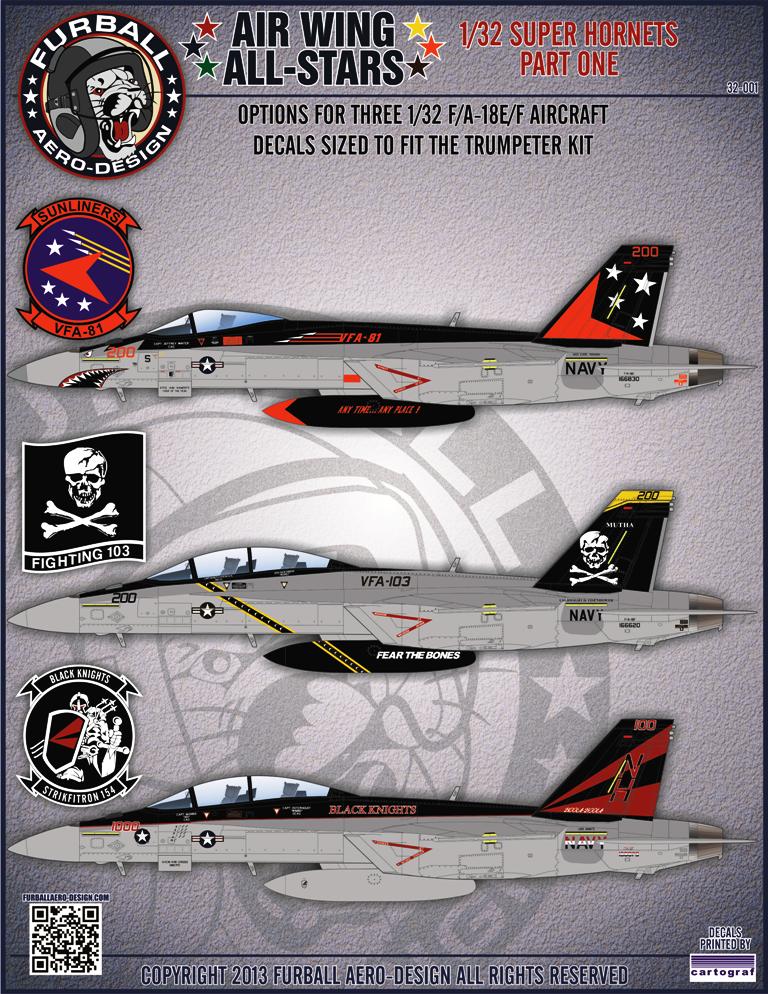 1/32 F/A-18E/F 超级大黄蜂战斗机"航空联队全明星"(1)