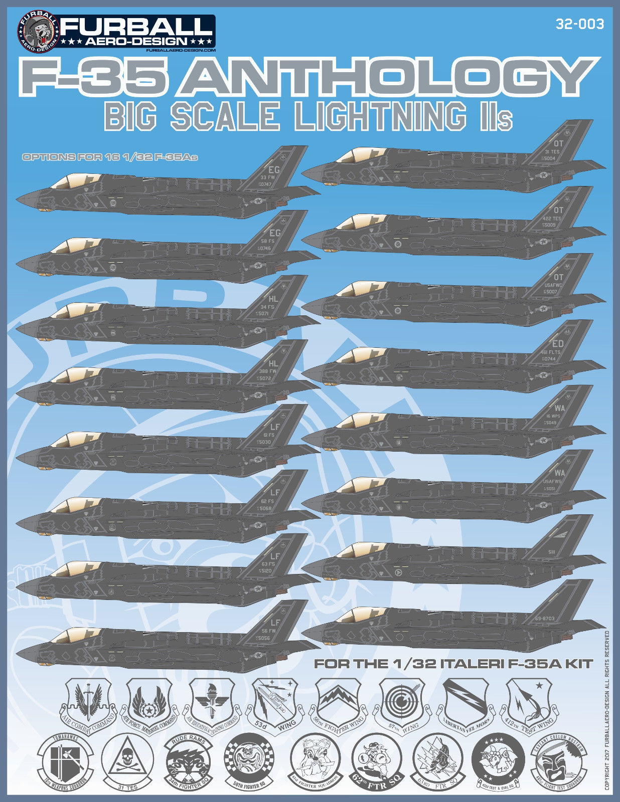 1/32 F-35A 闪电II战斗机标记