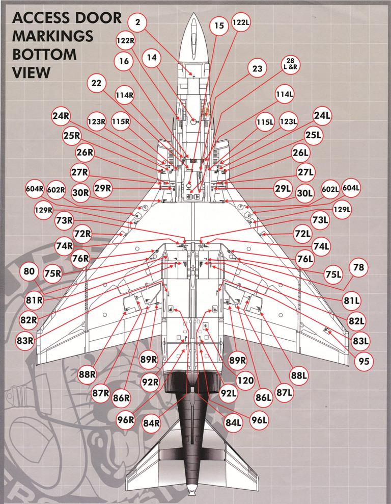 1/48 F-4B/N 鬼怪II战斗机机体警示标记