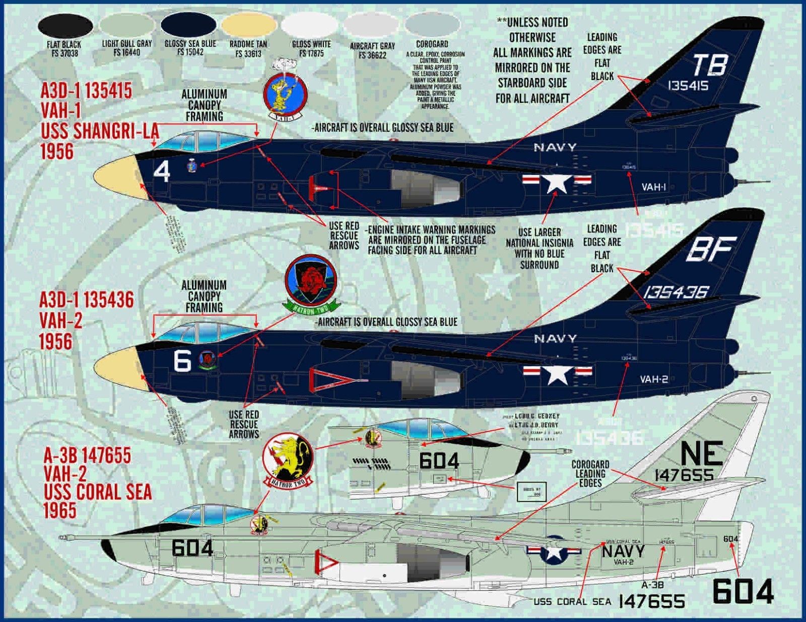 1/48 A3D-1/A3D-2/A3B/RA-3B 空中勇士攻击机"虎鲸"(1)