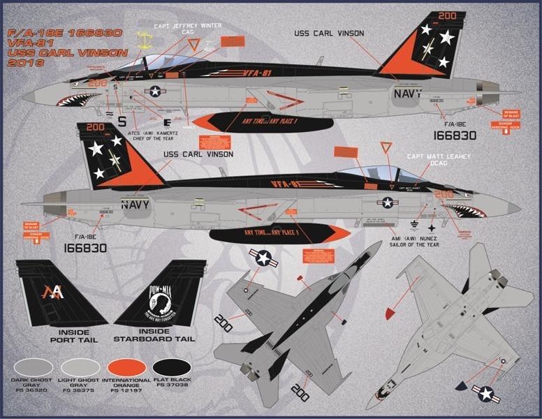 1/48 F/A-18E/F 超级大黄蜂战斗机"航空联队全明星"(2)