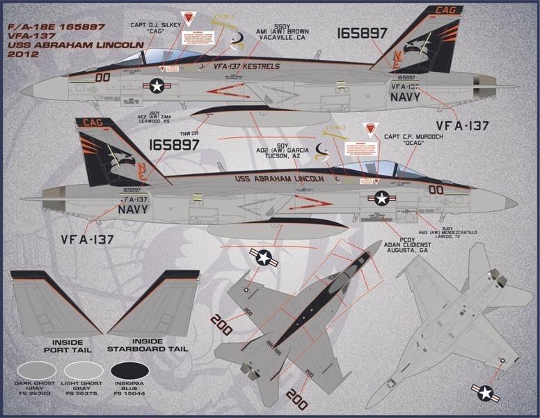 1/48 F/A-18E/F 超级大黄蜂战斗机"航空联队全明星"(2)