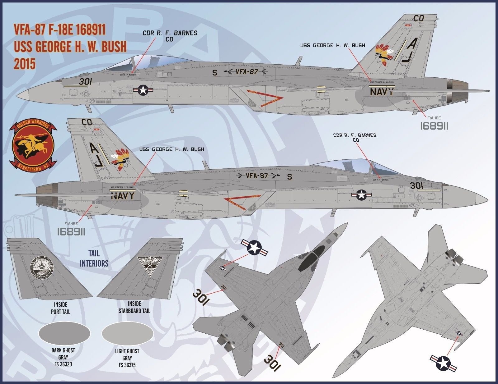1/48 F/A-18E/F 超级大黄蜂战斗机"航空联队全明星"(3)