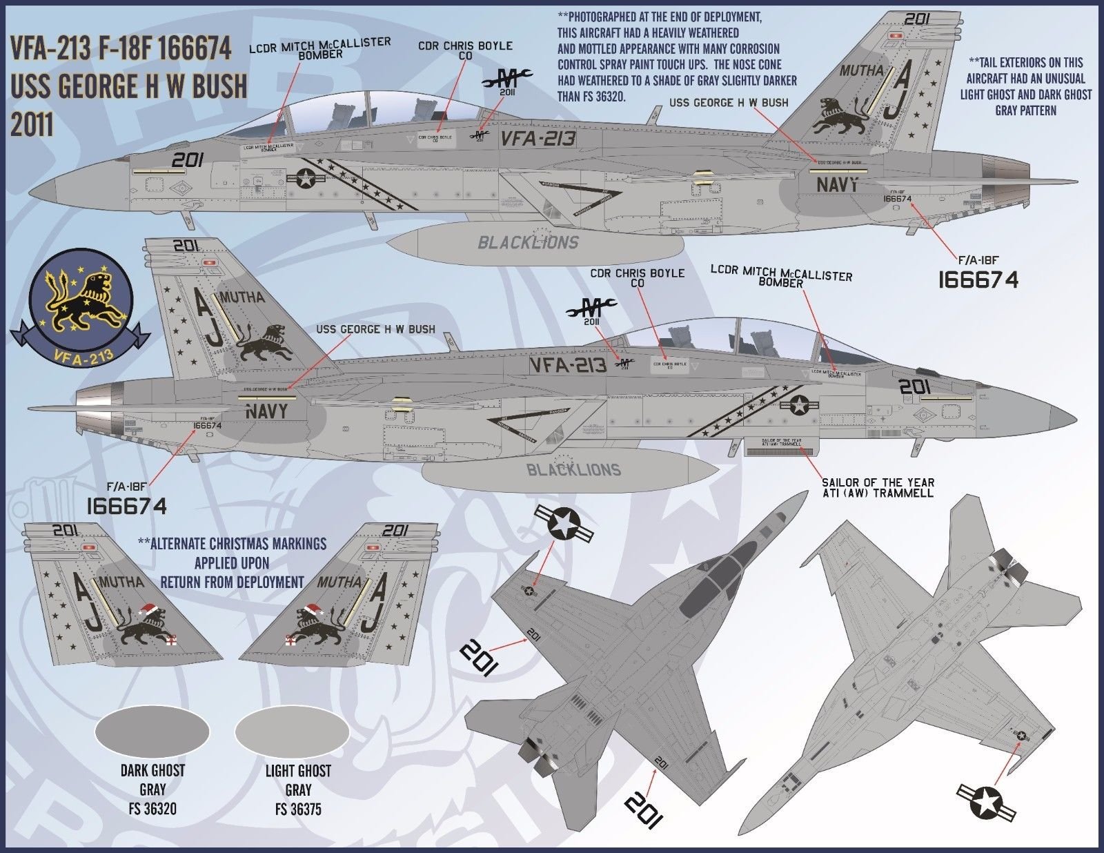 1/48 F/A-18E/F 超级大黄蜂战斗机"航空联队全明星"(3)