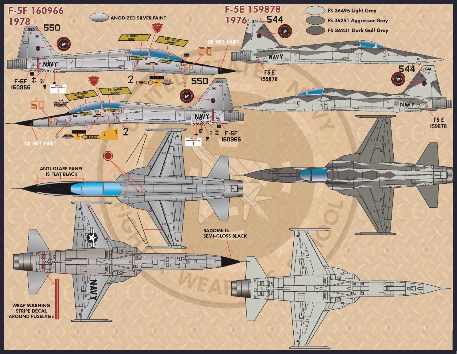 1/48 F-5E/F 虎II战斗机/T-38 禽爪教练机"Top Gun"