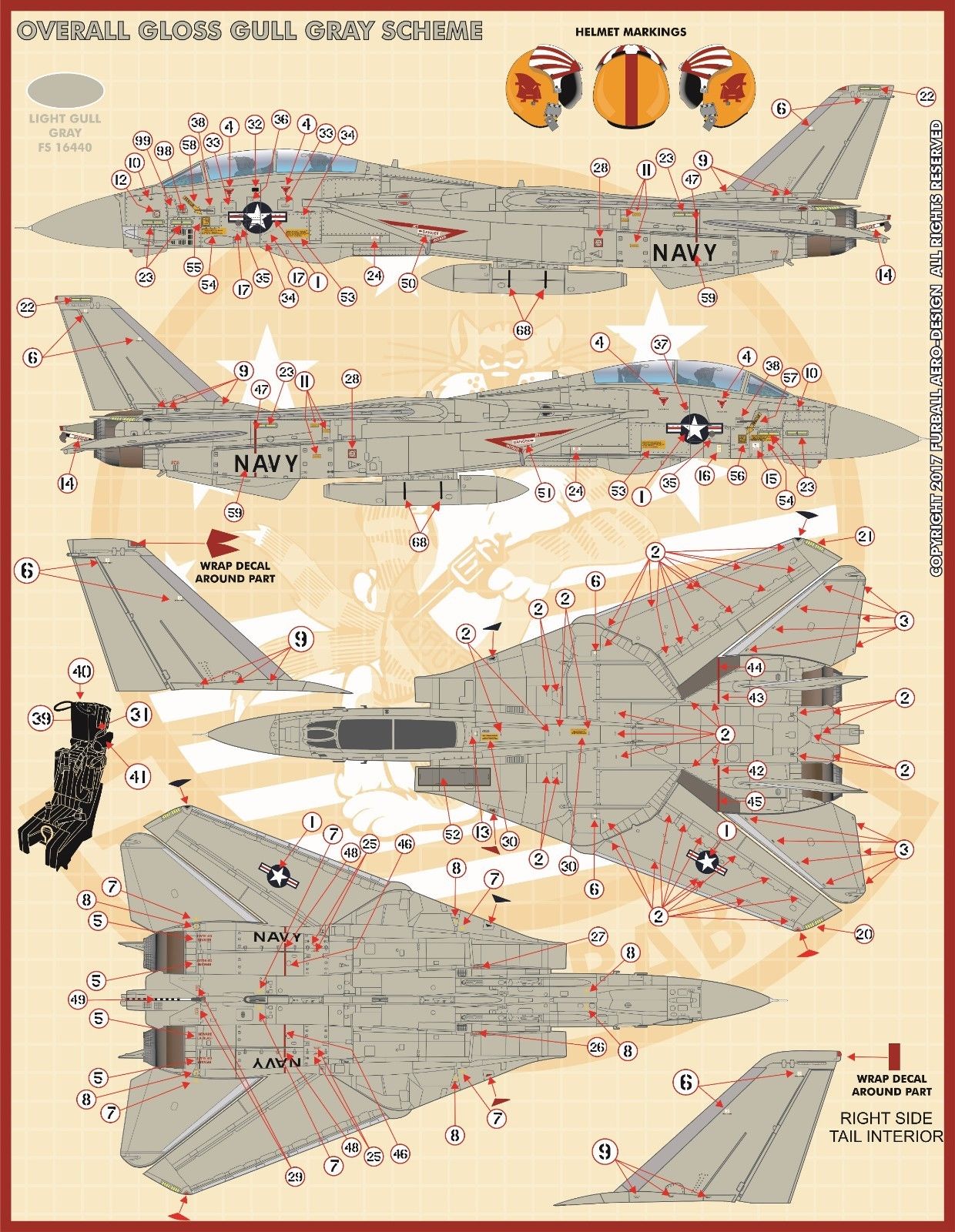 1/48 F-14A 雄猫战斗机"VF-111日落中队"